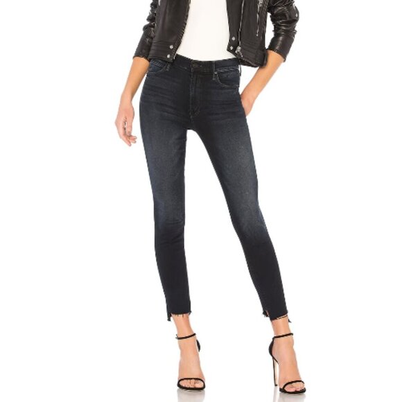 Mother | The Stunner Zip Two Step Fray Jeans High Rise Skinny Last Call Size 24 - Picture 2 of 16